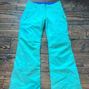 Rare North Face Hyvent Snowboard Ski Insulated Pants Mint Green - Womens Medium